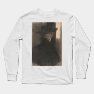 Portrait of a Lady with Cape and Hat Long Sleeve T-Shirt